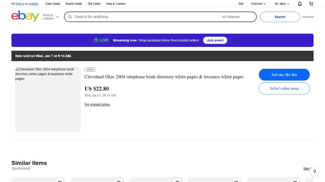 Cleveland Ohio 2004 telephone book directory white pages & business white pages eBay